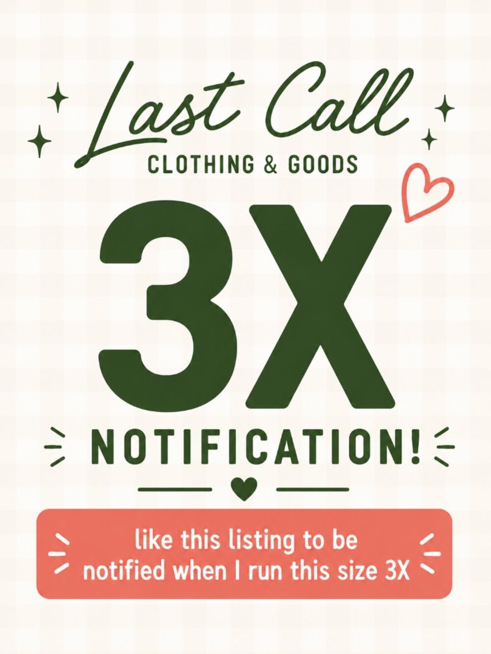 3XL Notification! Running now in my show! Pop in to see!